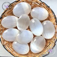 White Selenite Palm Stone